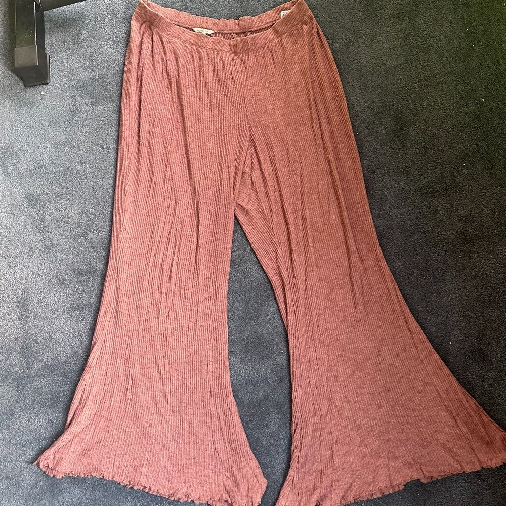 Beige Ribbed Flare Plants